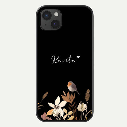 Quiet Garden Tune Custom Name Glass Case For iPhone 15 Plus by Custom World