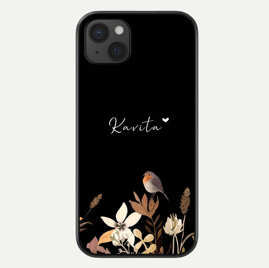 Quiet Garden Tune Custom Name Glass Case For iPhone 15 Plus by Custom World