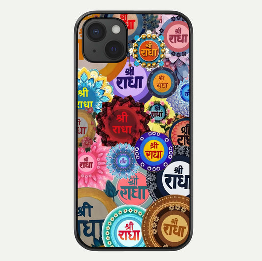 Radha Divine Bloom Glass Case For iPhone 15 Plus by Custom World