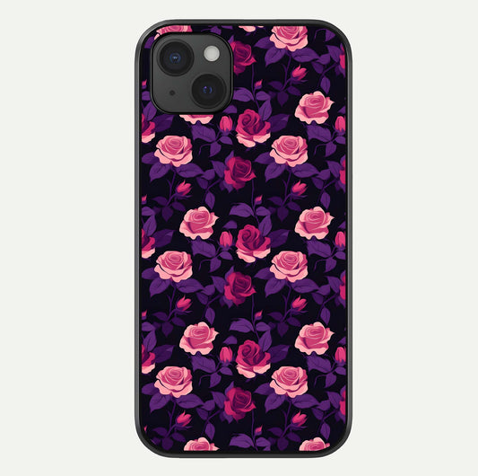 Rose Garden Twilight Glass Case For iPhone 15 Plus by Custom World