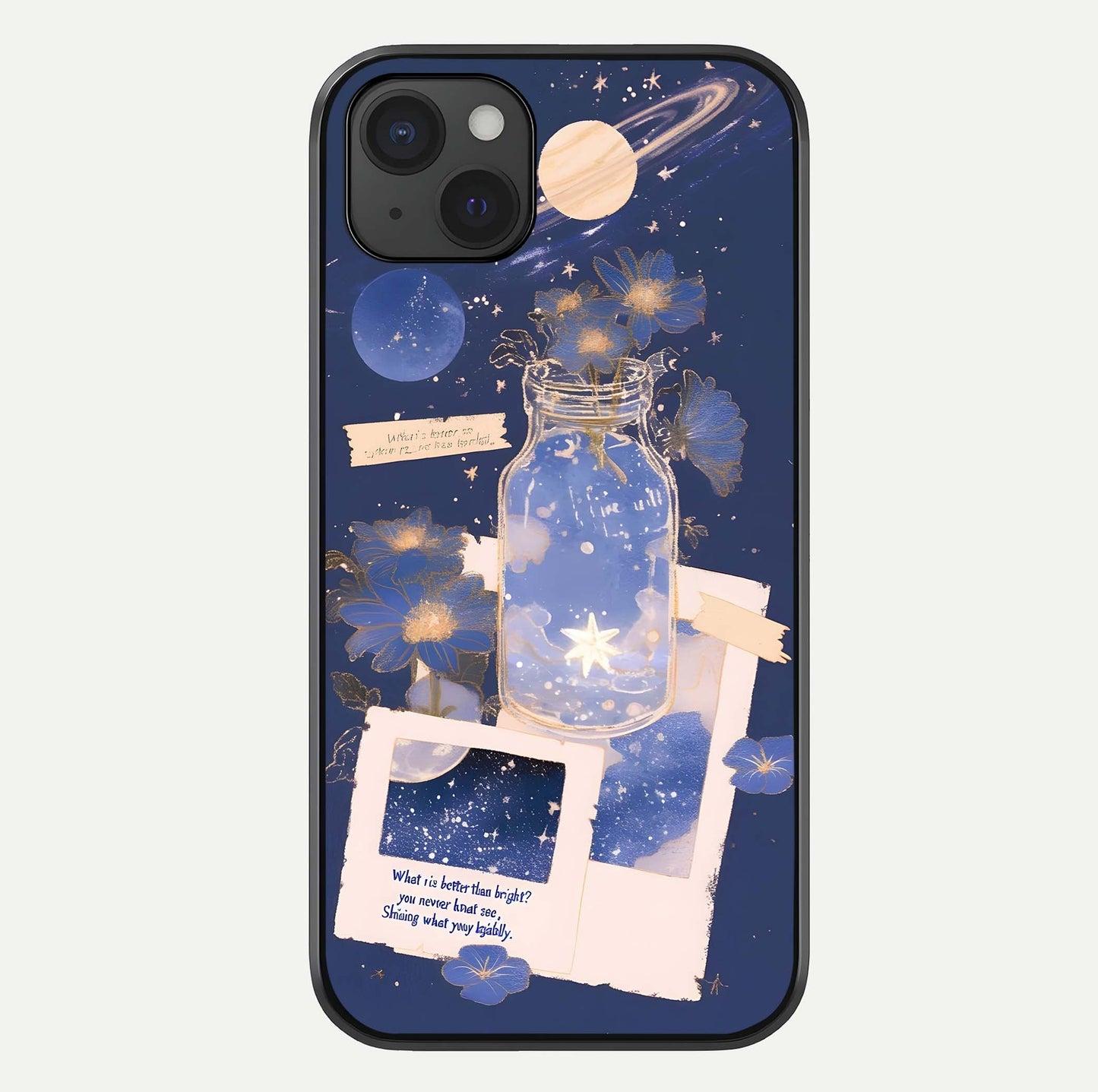 Starlit Cosmic Jar Glass Case For iPhone 15 Plus by Custom World