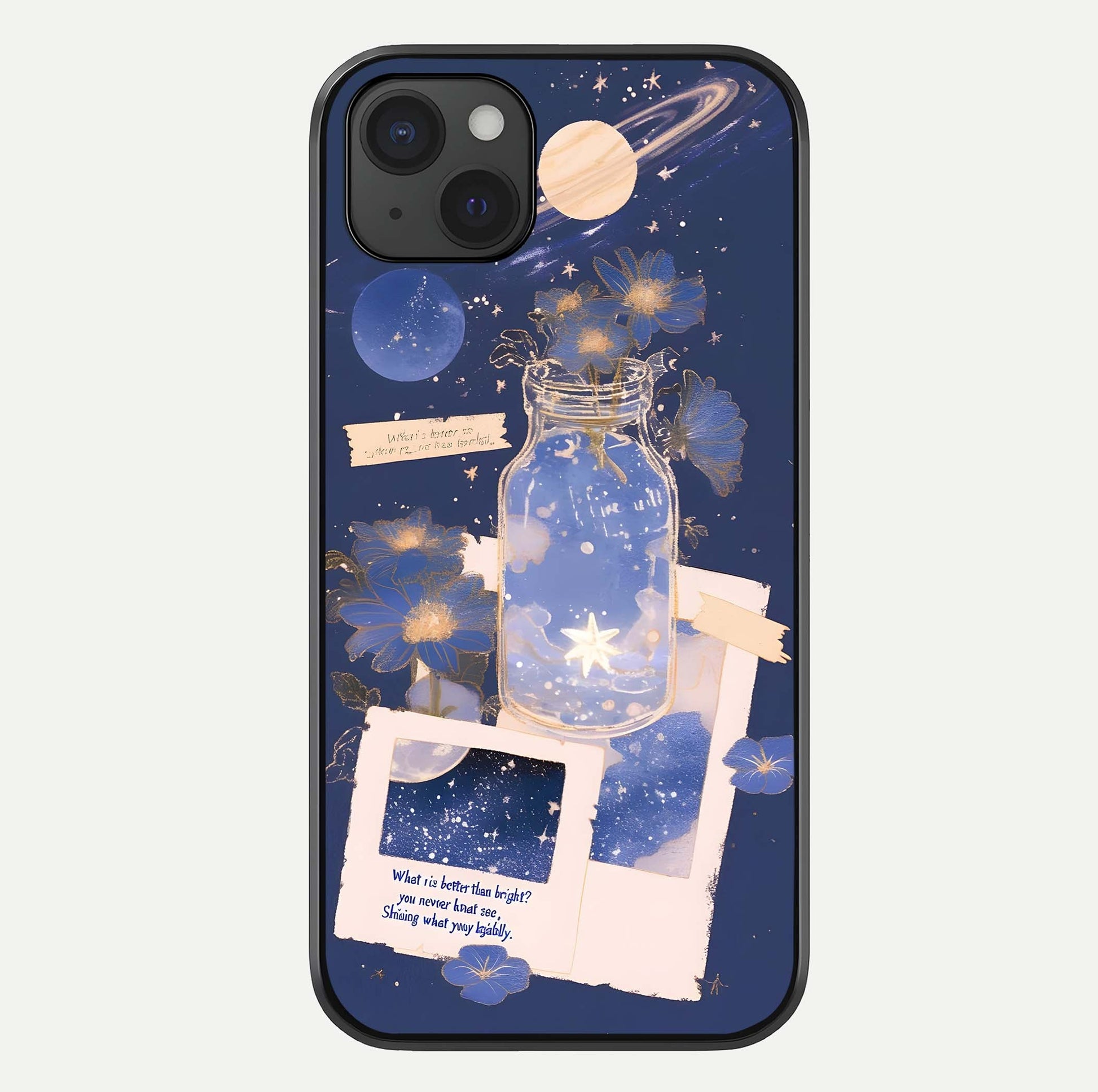 Starlit Cosmic Jar Glass Case For iPhone 15 Plus by Custom World
