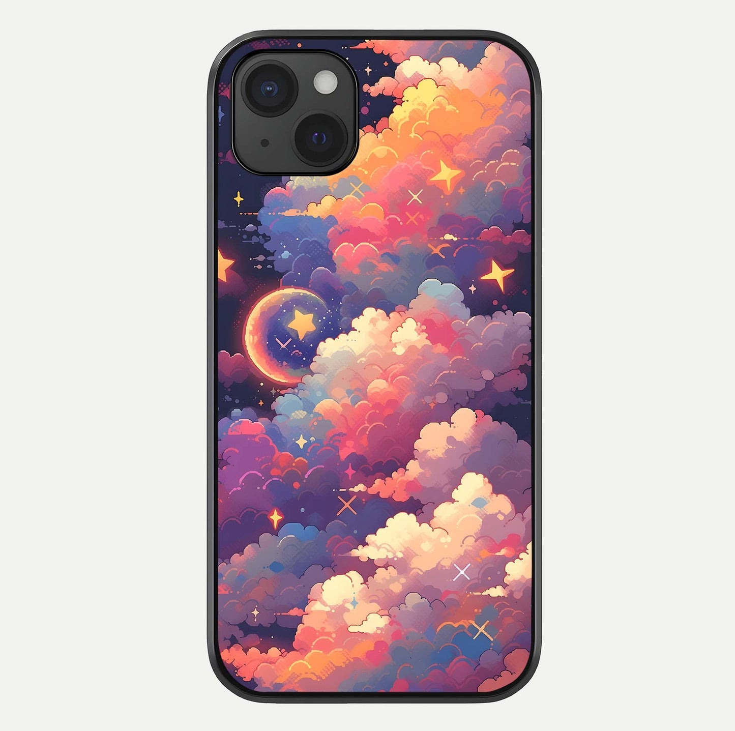 Starlit Dream Clouds Glass Case For iPhone 15 Plus by Custom World