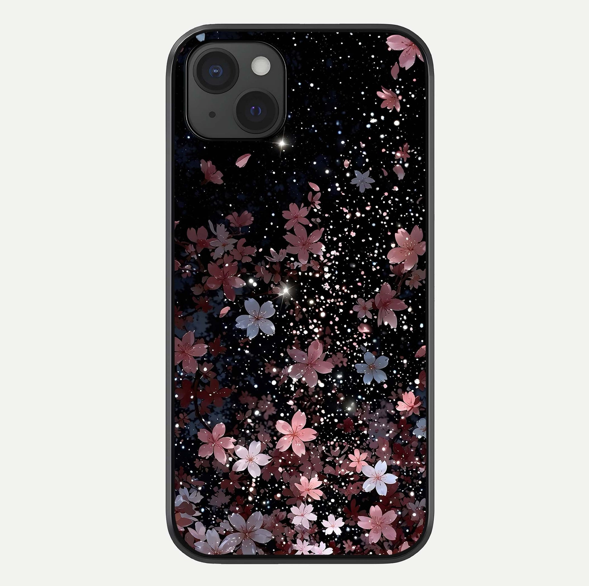 Starlit Flower Dreams Glass Case For iPhone 15 Plus by Custom World
