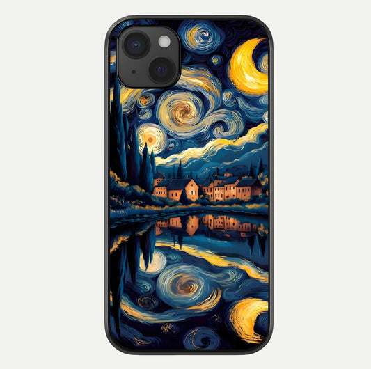 Starry Sky Serenity Glass Case For iPhone 15 Plus by Custom World