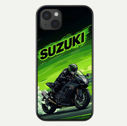 Suzuki Speed Beast Glass Case For iPhone 15 Plus by Custom World