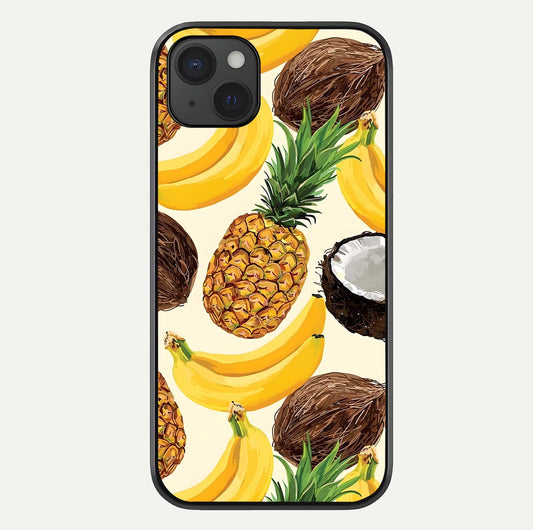 Tropical Fruit Mood Glass Case For iPhone 15 Plus by Custom World