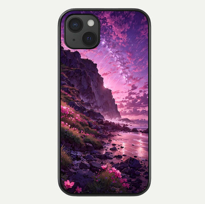 Twilight Blossom Coast Glass Case For iPhone 15 Plus by Custom World