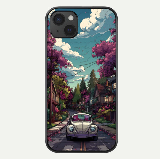 Vintage Street Drive Glass Case For iPhone 15 Plus by Custom World