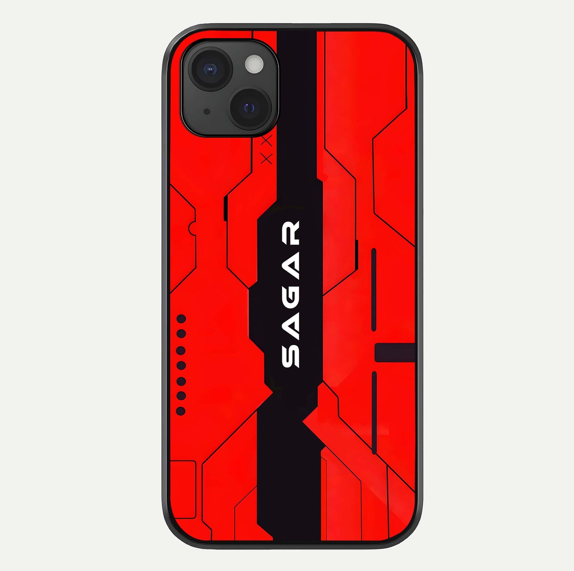 Voltage Rise CYBERPUNK Custom Name Glass Case For iPhone 15 Plus by Custom World