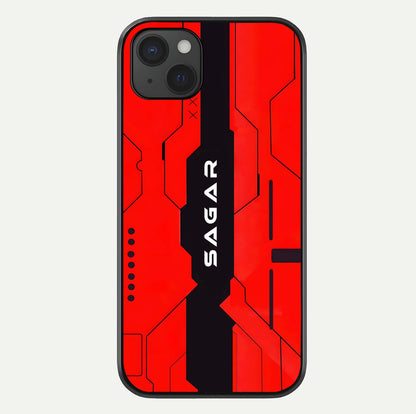 Voltage Rise CYBERPUNK Custom Name Glass Case For iPhone 15 Plus by Custom World