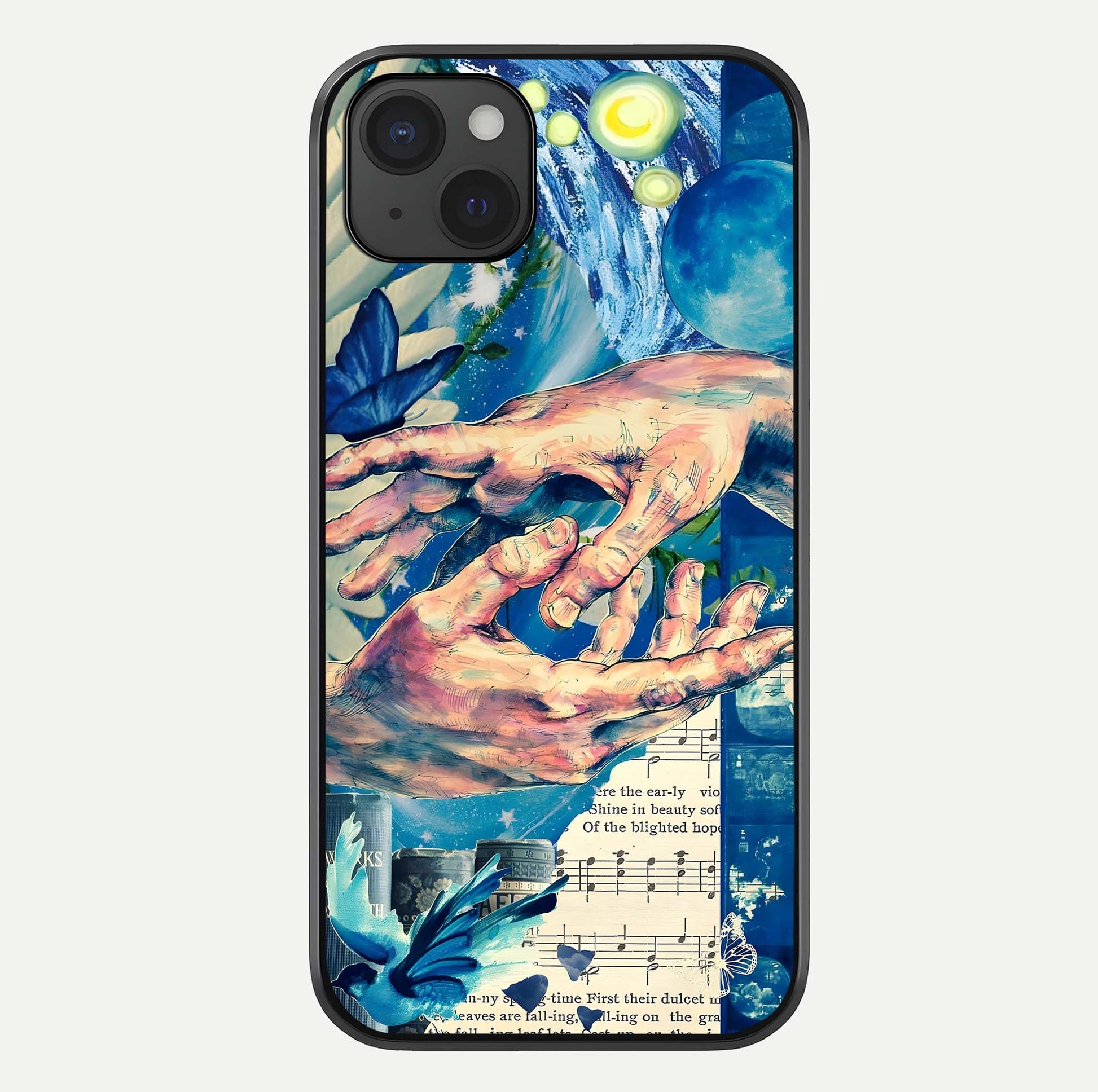 Aesthetic Divider Glass Case For iPhone 15 Plus by Custom World