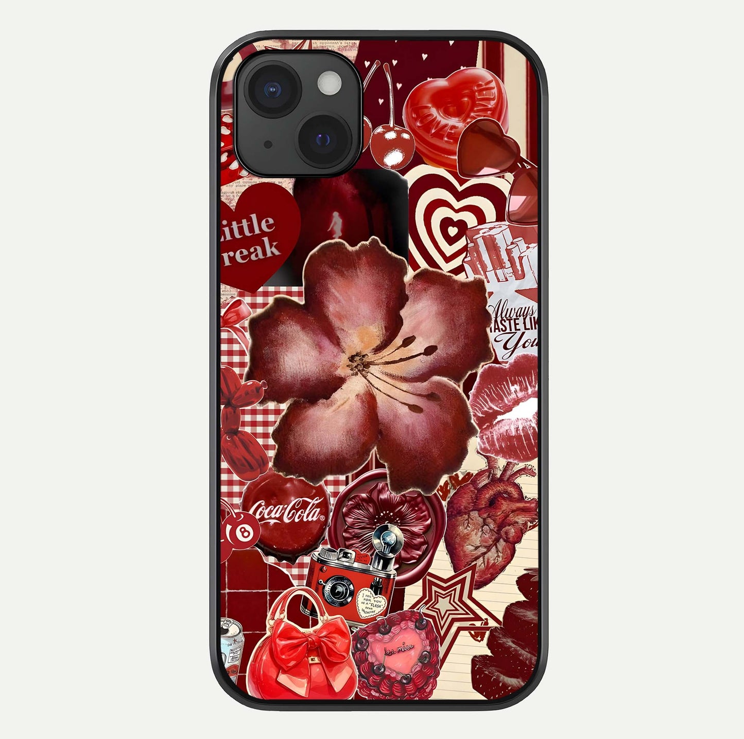 Aesthetic Little Freak Glass Case For iPhone 15 Plus by Custom World