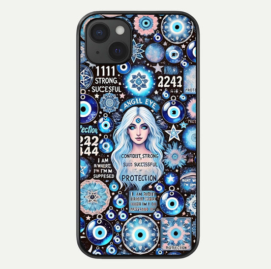 Angel Aura Shield Glass Case For iPhone 15 Plus by Custom World