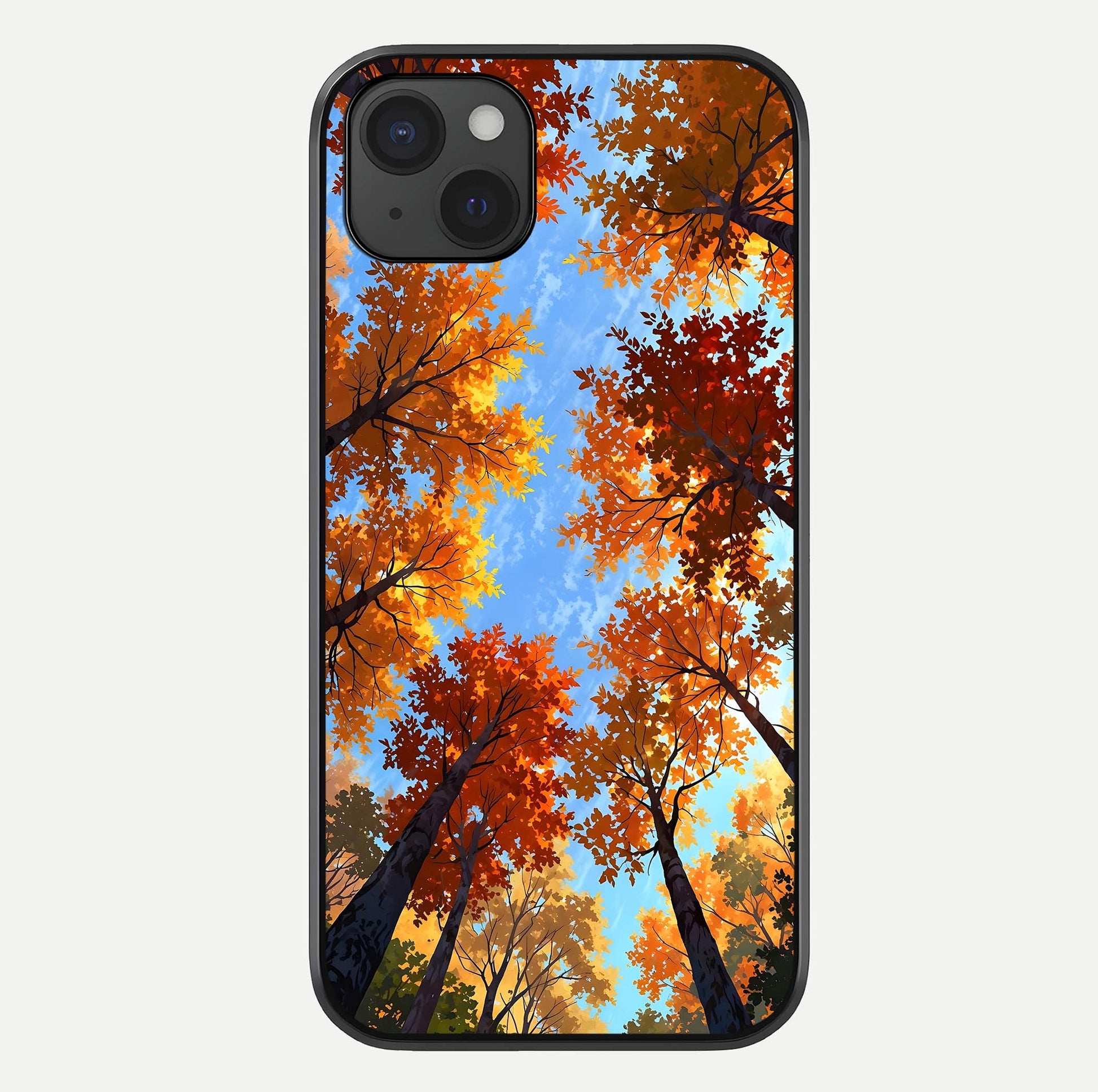 Autumn Sky Rise Glass Case For iPhone 15 Plus by Custom World