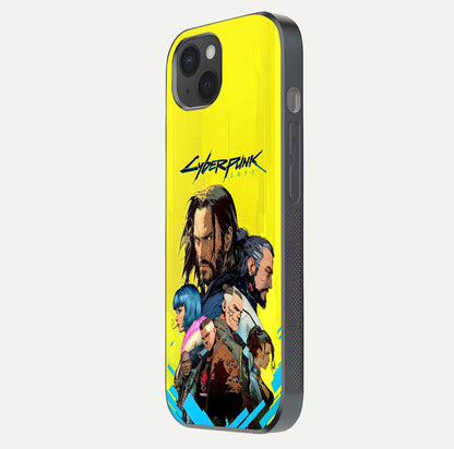Neon Rebel Genesis Glass Case for iPhone 15 Plus side-angle image showing gloss surface and sharp neon tone
