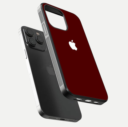 Apple Crimson Core Glass Case for iPhone 15 Pro floating mockup with red-gloss effect and metallic Apple design