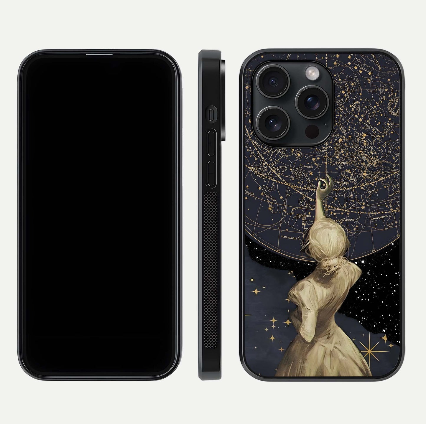 Taylor Swift Girl Glass Case for iPhone 15 Pro front & back layout showing clean edge and vivid print