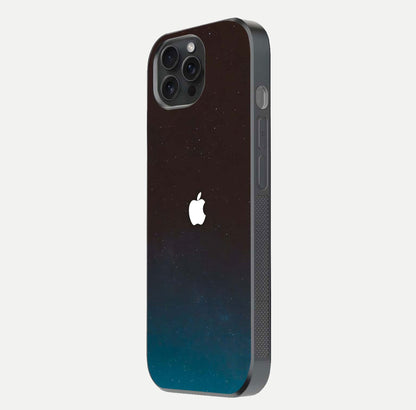Green Emerald Apple Logo Glass Case for iPhone 15 Pro side-angle image showing reflection polish and rich emerald hue