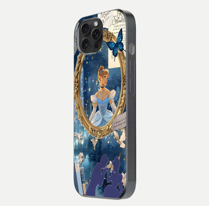 Midnight Queen Glass Case for iPhone 15 Pro side-angle image showing reflection brightness and elegant tone