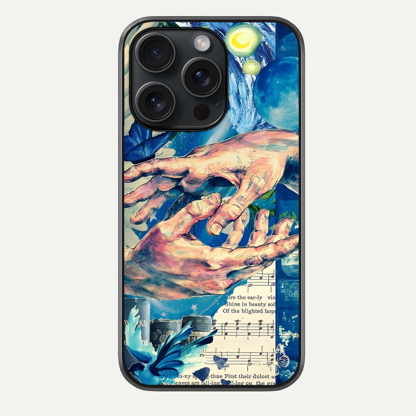 Aesthetic Divider Glass Case For iPhone 15 Pro by Custom World