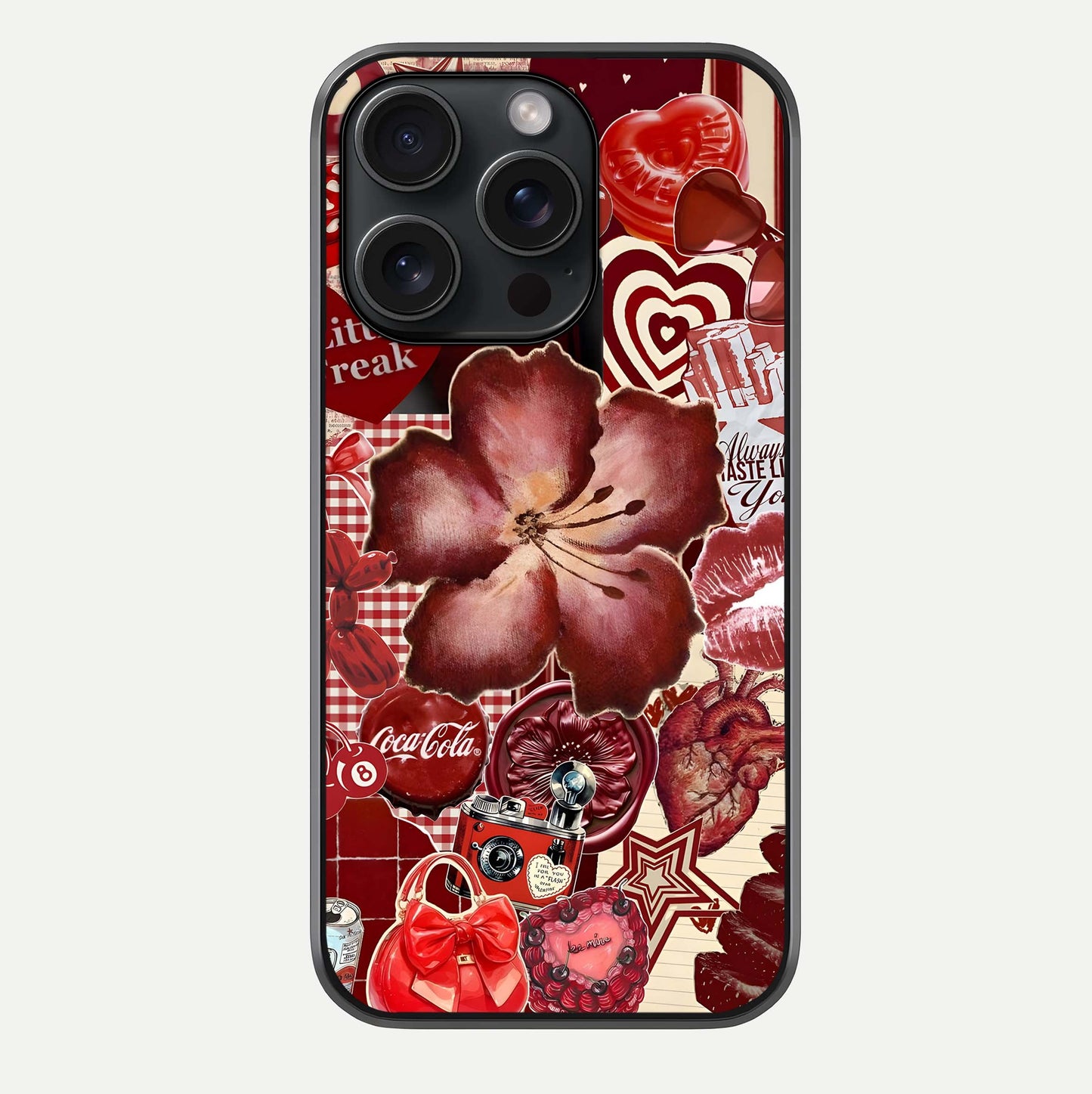 Aesthetic Little Freak Glass Case For iPhone 15 Pro by Custom World