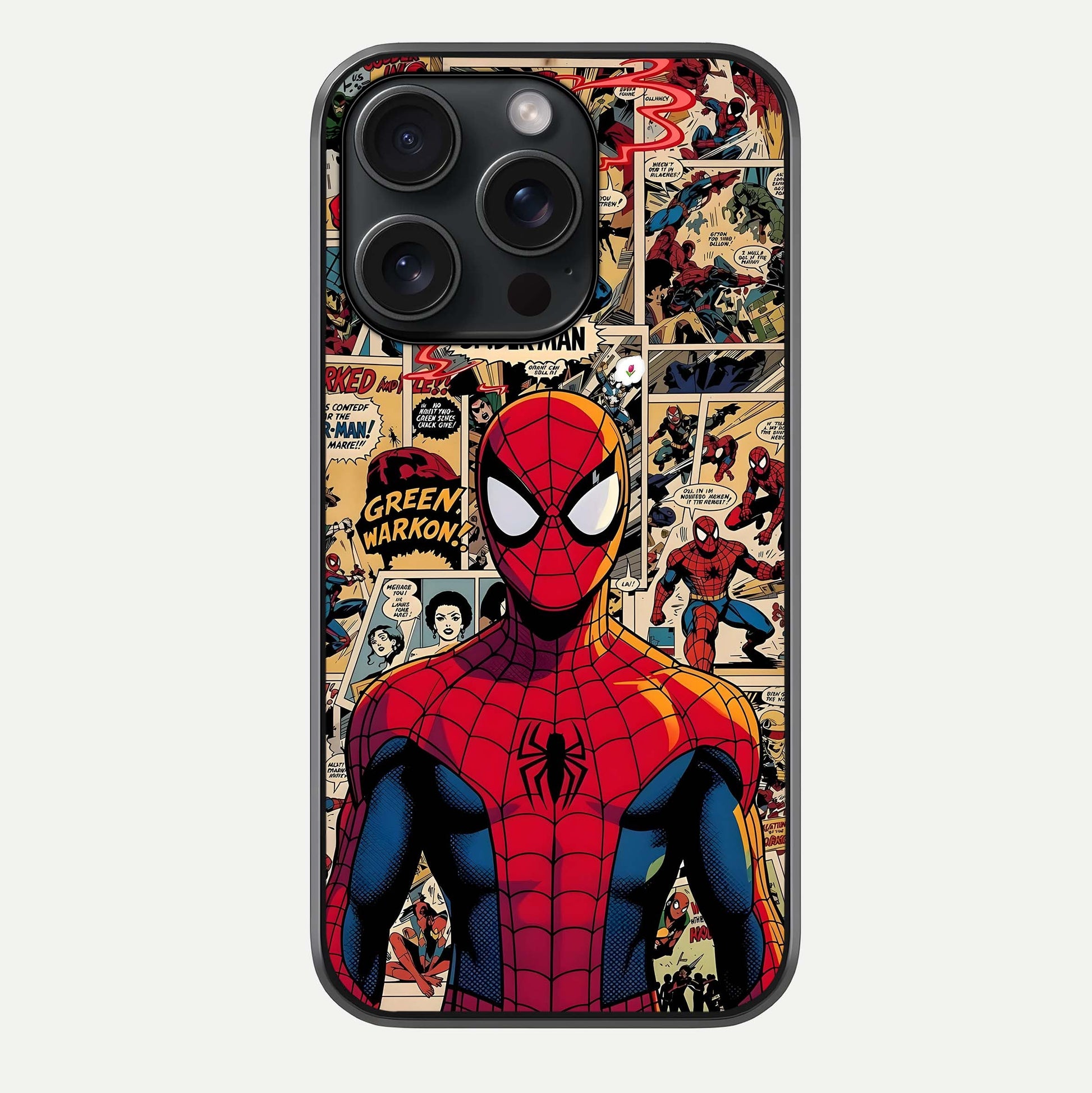 Aesthetic Spider Glass Case For iPhone 15 Pro by Custom World
