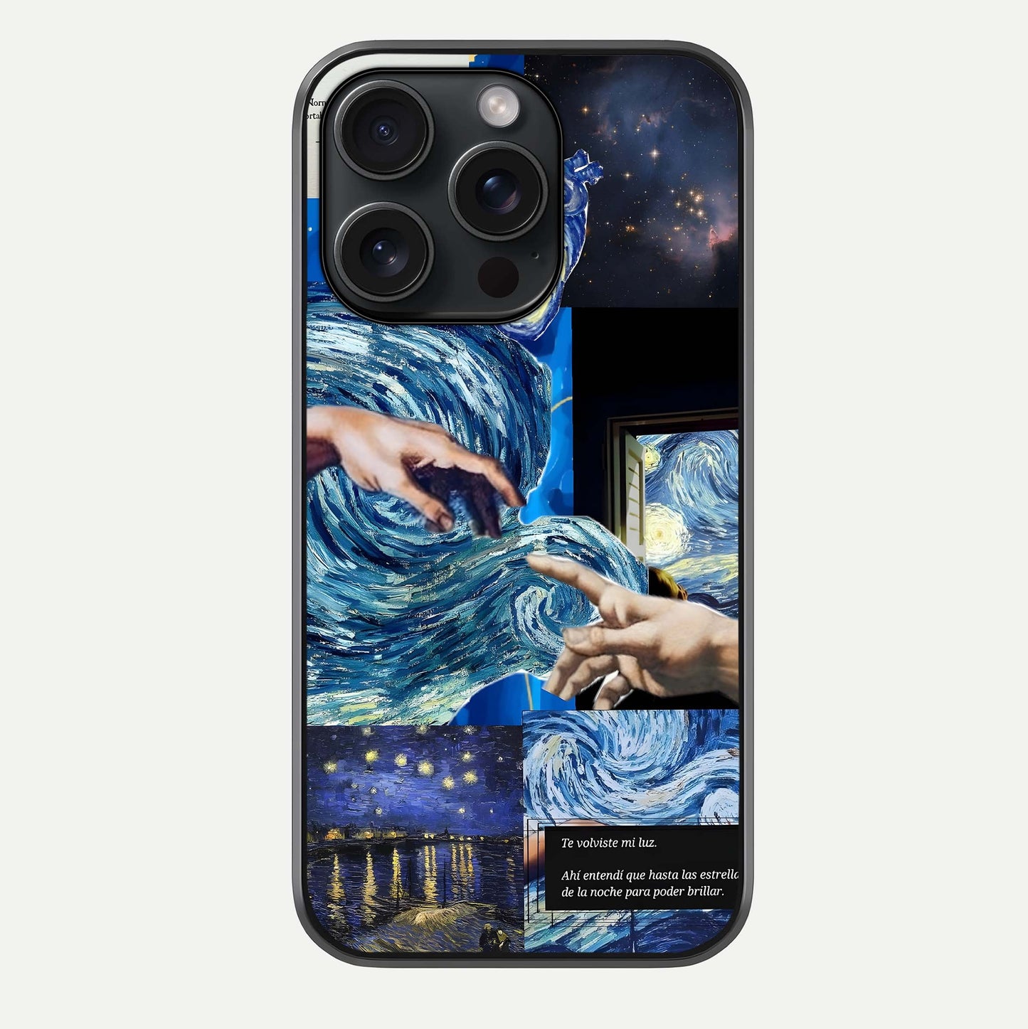 Aesthetic Vando Hands Glass Case For iPhone 15 Pro by Custom World