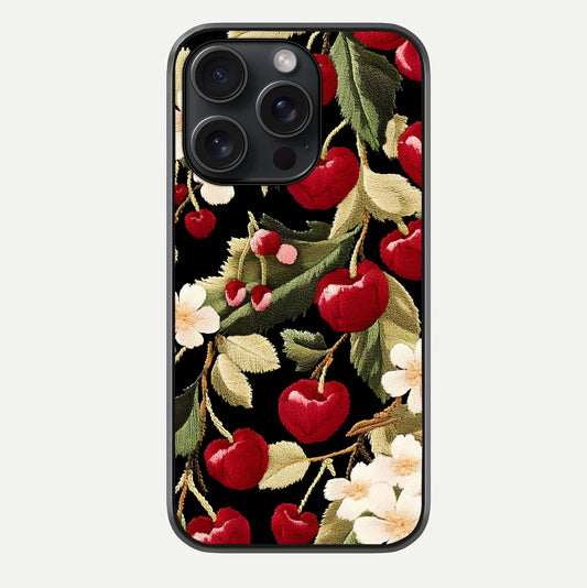 Bloom Thread Art Glass Case For iPhone 15 Pro by Custom World