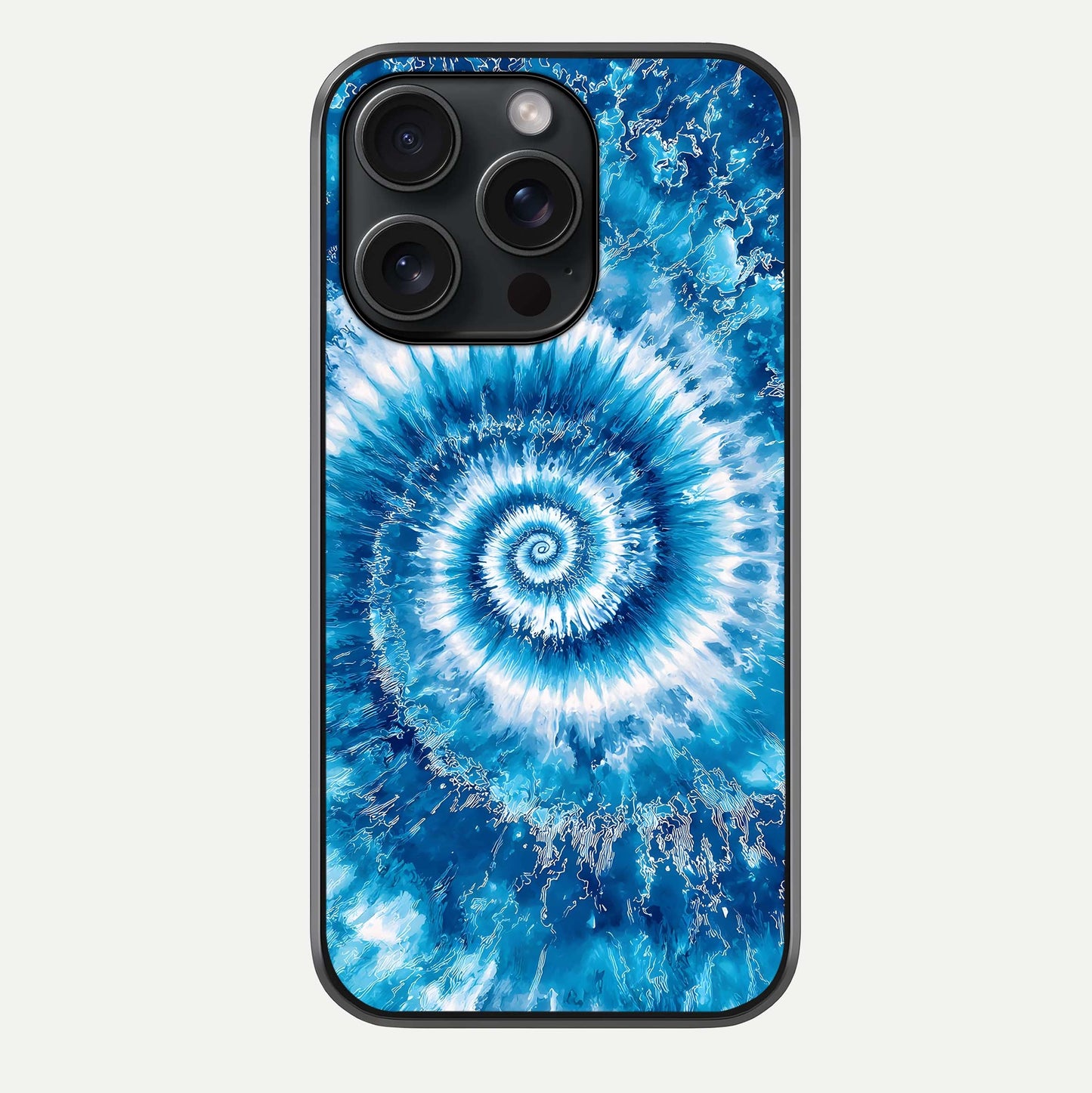 Blue Galaxy Wave Glass Case For iPhone 15 Pro by Custom World