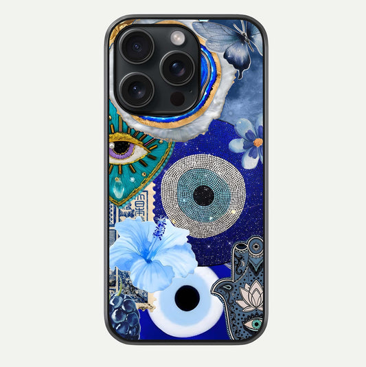 Celestial Celestial Blue Vision Glass Case For iPhone 15 Pro by Custom World