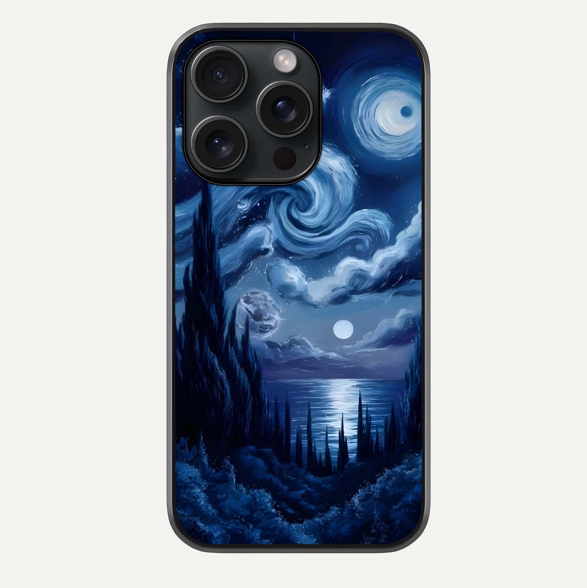 Celestial Dream Van Gogh Glass Case For iPhone 15 Pro by Custom World