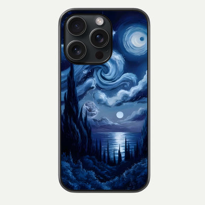 Celestial Dream Van Gogh Glass Case For iPhone 15 Pro by Custom World