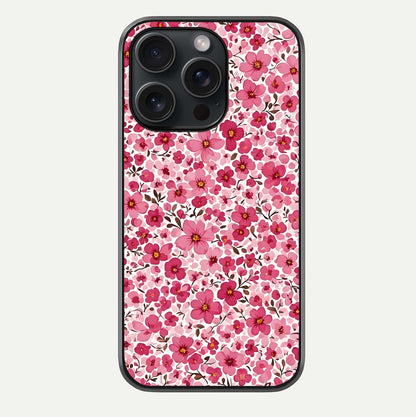 Cherry Blossom Charm Glass Case For iPhone 15 Pro by Custom World