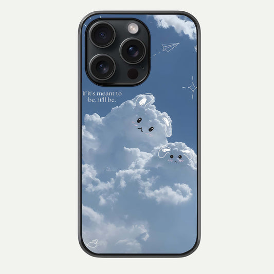 Cloud Bunny Dreams Glass Case For iPhone 15 Pro by Custom World