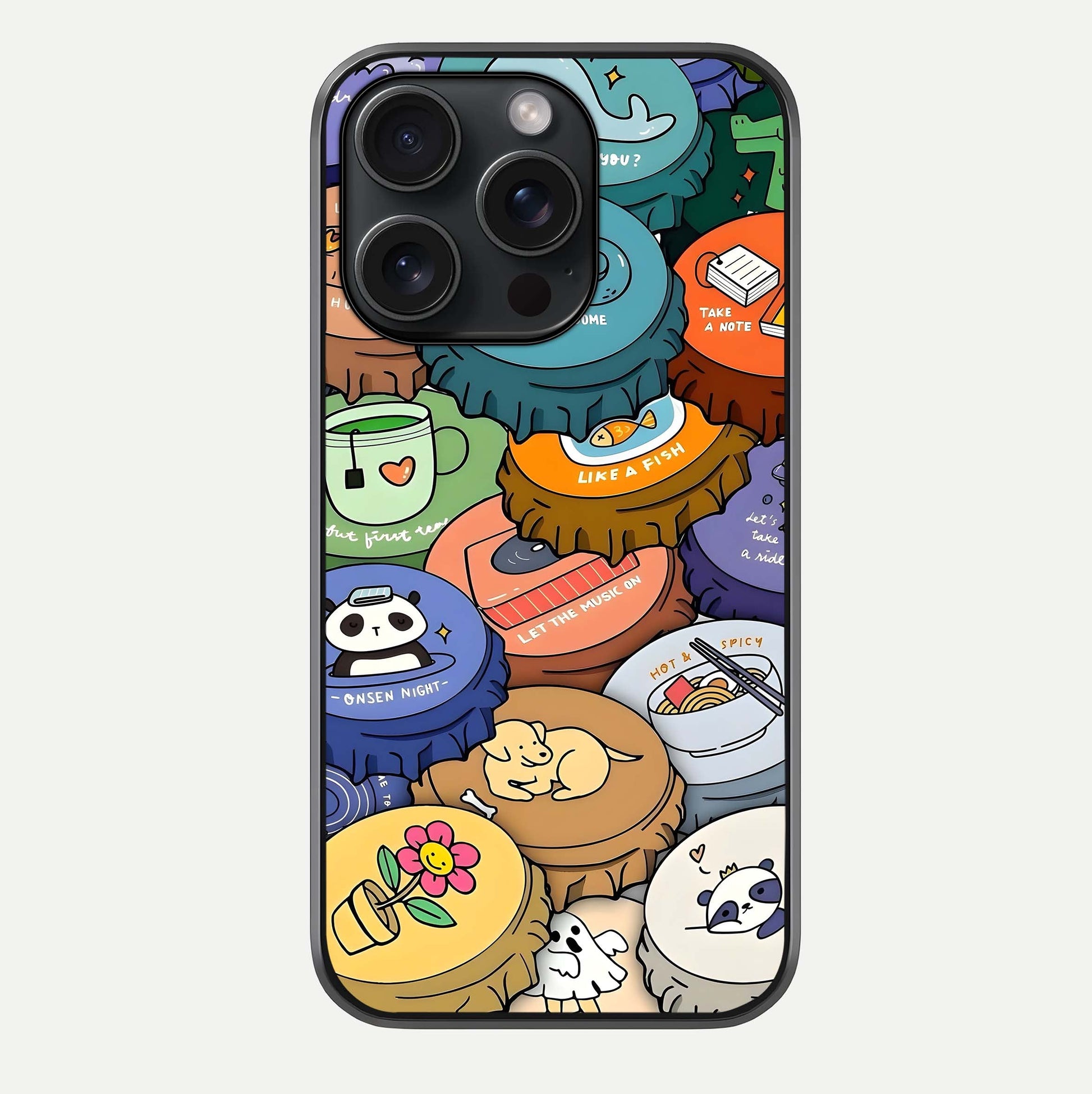 Coins Patterns Glass Case For iPhone 15 Pro by Custom World