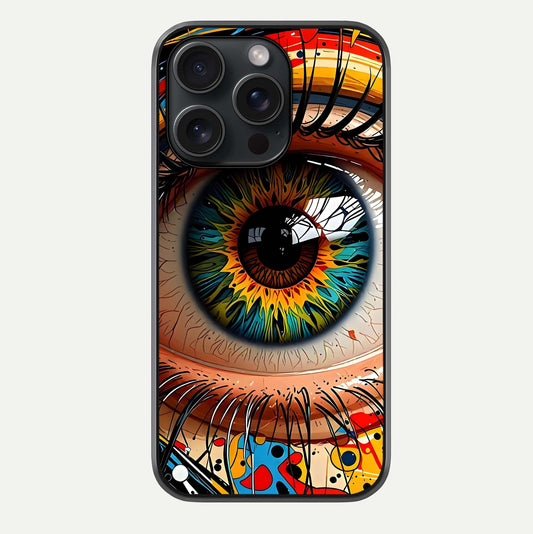 Colorful Eye Glass Case For iPhone 15 Pro by Custom World