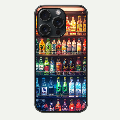 Colorful Soda Bottles Glass Case For iPhone 15 Pro by Custom World