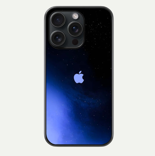Cosmic Blue Apple Glass Case For iPhone 15 Pro by Custom World