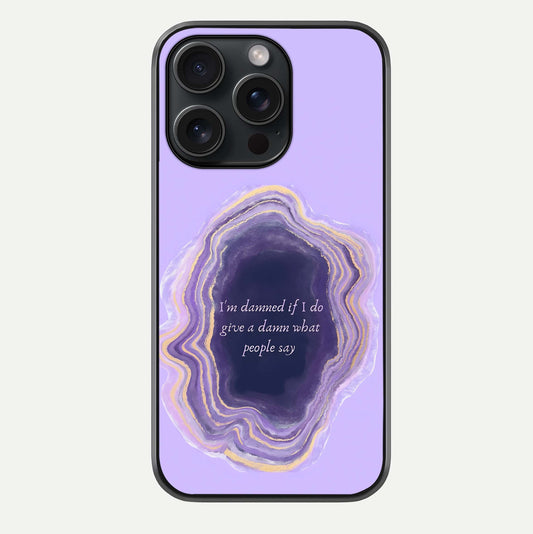 Damned People Quote Glass Case For iPhone 15 Pro by Custom World