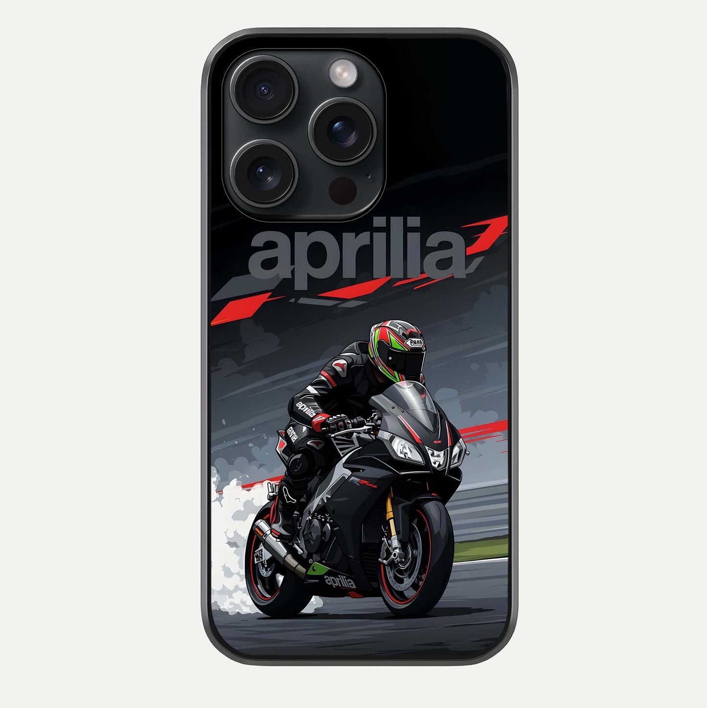 Dark Aprilla Glass Case For iPhone 15 Pro by Custom World