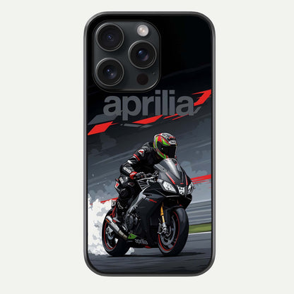 Dark Aprilla Glass Case For iPhone 15 Pro by Custom World