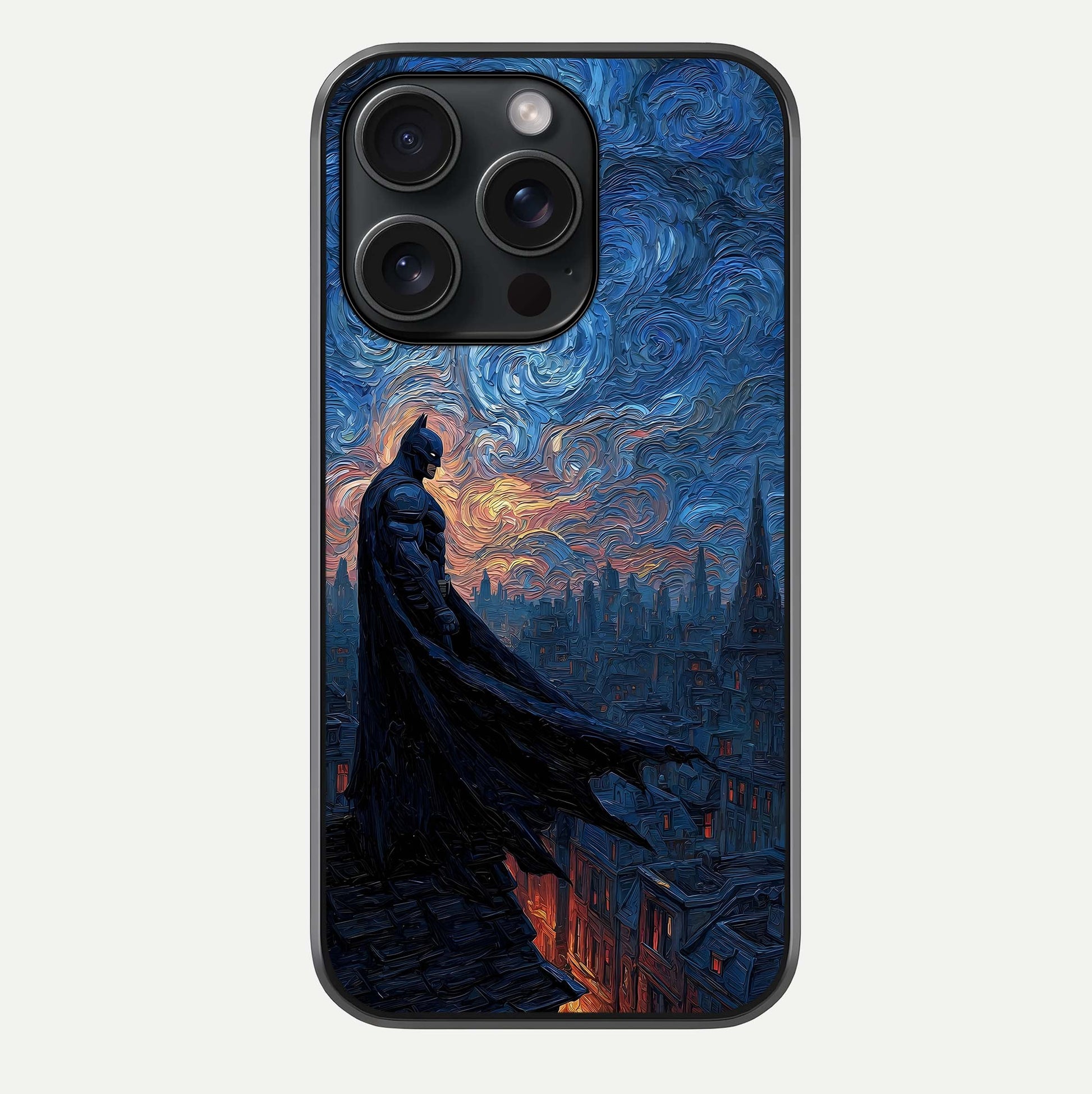 Dark Knight Dusk Glass Case For iPhone 15 Pro by Custom World