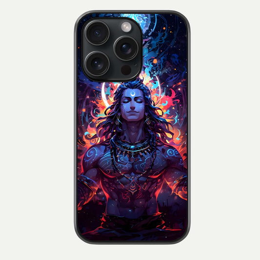 Divine Fire Shiv Glass Case For iPhone 15 Pro by Custom World