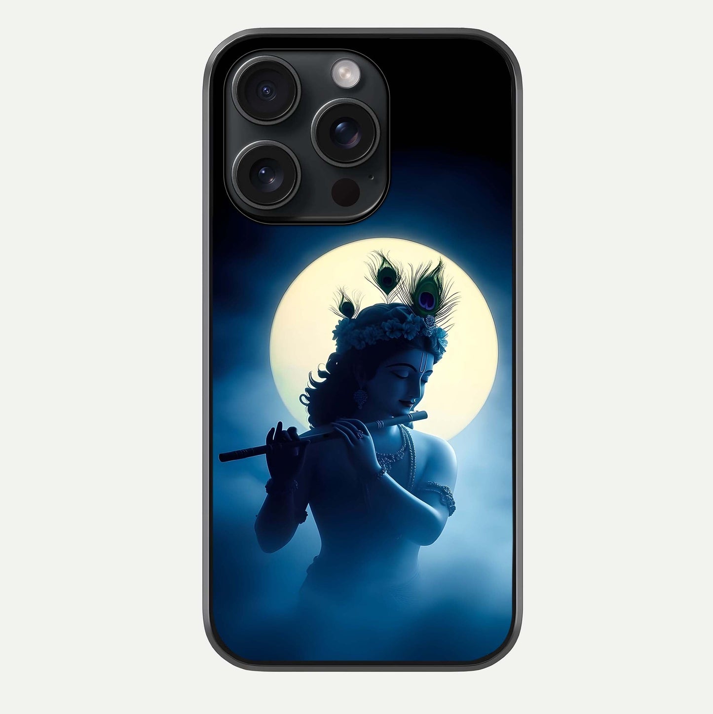 Divine Moon Flute Glass Case For iPhone 15 Pro by Custom World