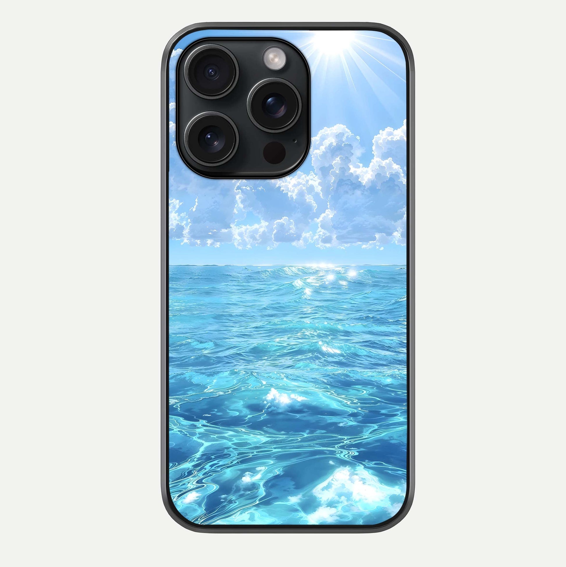 Endless Ocean Horizon Glass Case For iPhone 15 Pro by Custom World