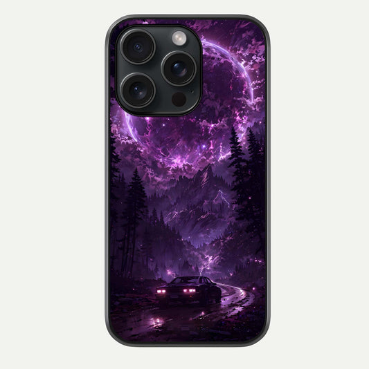Eternal Cosmic Drive Glass Case For iPhone 15 Pro by Custom World