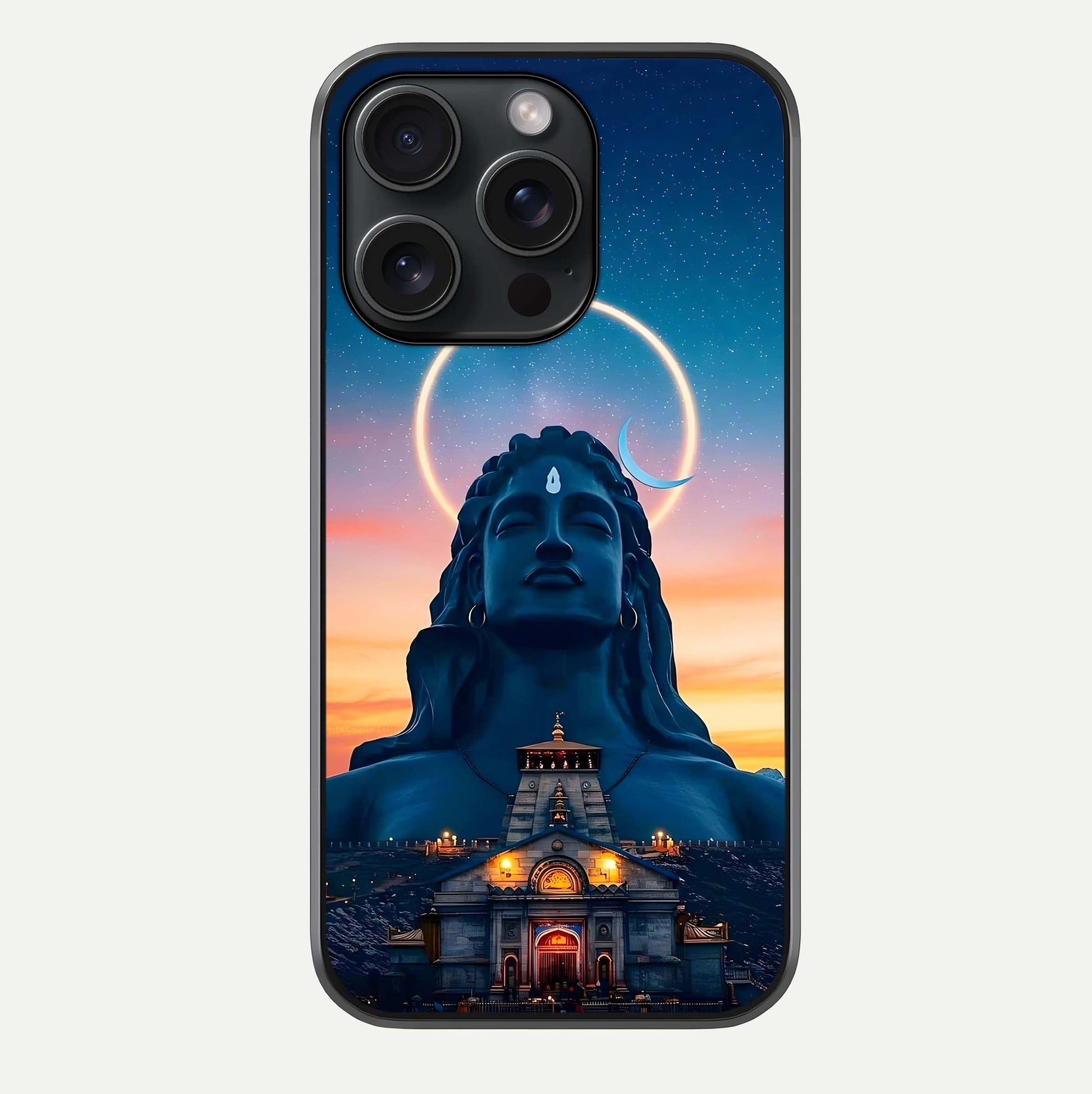Eternal Shiva Aura Glass Case For iPhone 15 Pro by Custom World