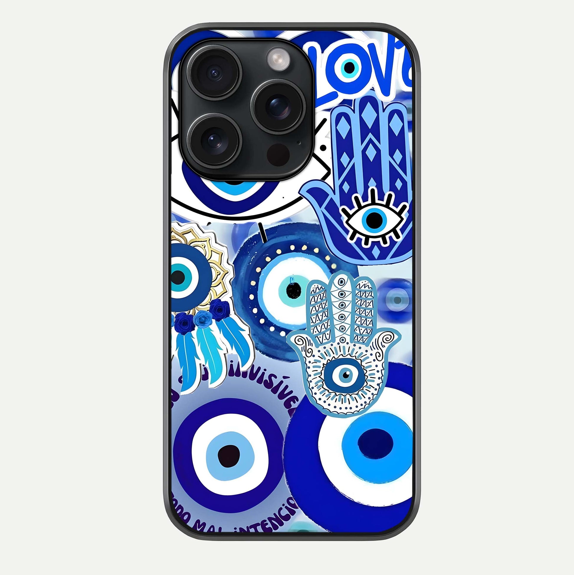 Evil Eyes Dream Glass Case For iPhone 15 Pro by Custom World