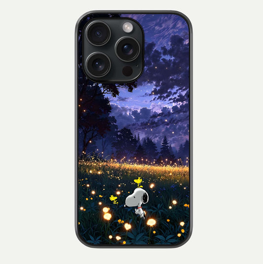 Firefly Meadow Magic Glass Case For iPhone 15 Pro by Custom World
